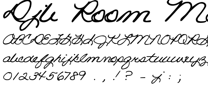 DJB ROOM MOTHER script font